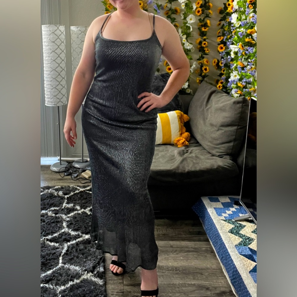 Shimmery strap dress